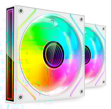 Mars Gaming MF3DPROX2W sistema de refrigeración para ordenador Carcasa del ordenador Ventilador 12 cm Blanco