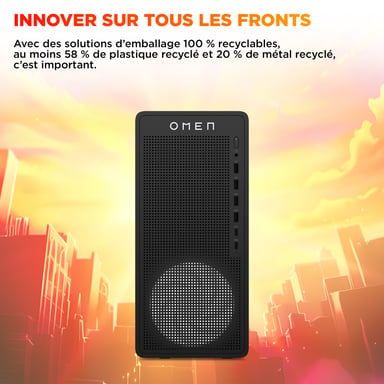 HP OMEN 16L TG03-0084nf AMD Ryzen™ 5 8500F 16 Go DDR5-SDRAM 512 Go SSD NVIDIA GeForce RTX 5060 Windows 11 Home Tower PC Noir