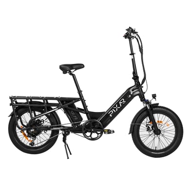 Bici elettrica cargo PIXAR Plus7 Longtail da 20 pollici, batteria da 500 W e 48 V, 10 AH