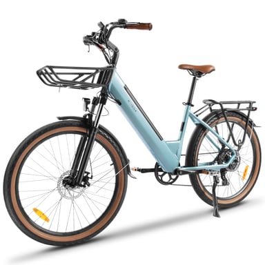 Vélo électrique KAISDA K601, moteur sans balais 250W, batterie lithium 36V16AH, pneus de 26 pouces, parfait pour les trajets quotidiens en ville et les balades de loisirs.