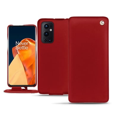 Housse cuir OnePlus 9 Pro -  - Rouge - Cuir lisse