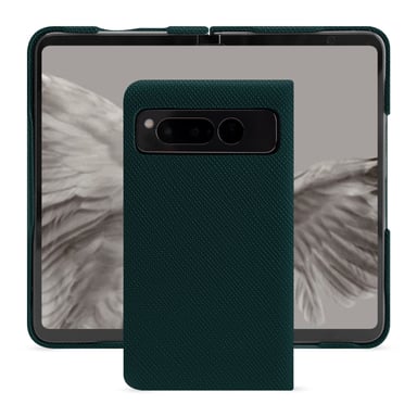 Coque cuir Google Pixel Fold -  - Vert - Cuir saffiano