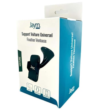 Support Voiture pour Smartphone avec Fixation par Ventouse Noir