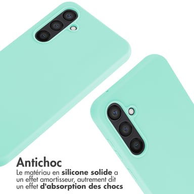 imoshion Coque en silicone avec cordon pour Samsung Galaxy S23 FE - Vert menthe
