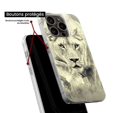 Coque en silicone - Compatible pour Google Pixel 8 Pro - design lionne