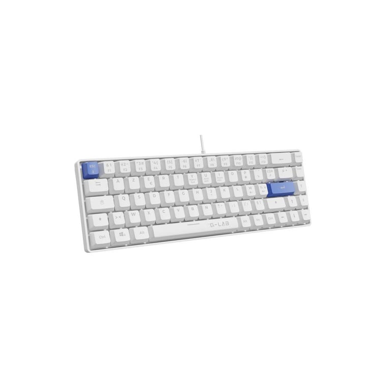 Clavier Gamer The G Lab KEYZ HYDROGEN 60% Format Compact Touches bleus Filaire - vue 2