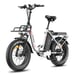 Bicicleta eléctrica plegable FAFREES F20 Max con batería LG de 48 V y 30 Ah y pantalla LCD - Blanca
