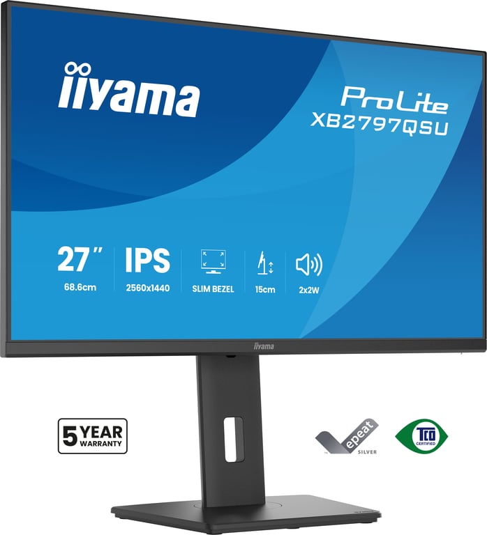 Ecran PC iiyama ProLite XB2797QSU B1 27 2560 x 1440 Quad HD LED - vue 7