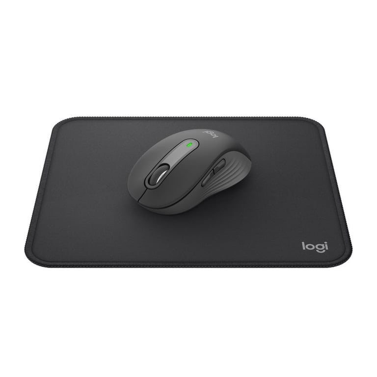 Souris sans fil Logitech Signature M650 Graphite + tapis souris tissu Noir - Neuf