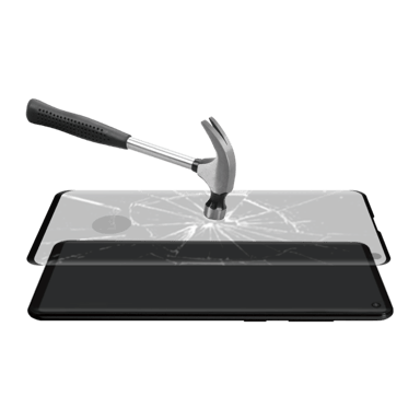 Protection d'écran en verre trempé Bord à  Bord Incurvé pour Samsung Galaxy S10, Noir