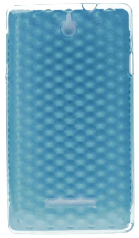 Coque silicone unie compatible Givré Bleu Turquoise Sony Xperia E