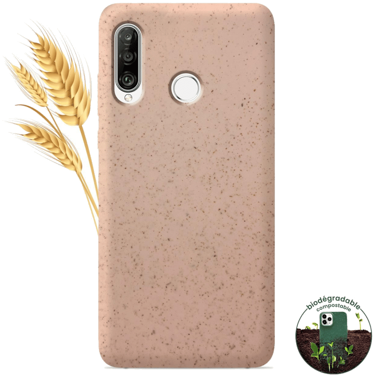 Coque silicone unie compatible Biodégradable Rose Huawei P30 Lite
