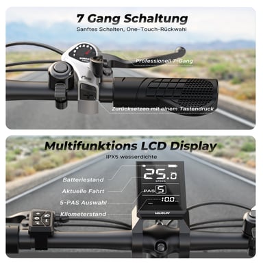 Vélo électrique pliant VARUN S20-2 tout suspendu 20 pouces avec batterie 48 V 13 Ah