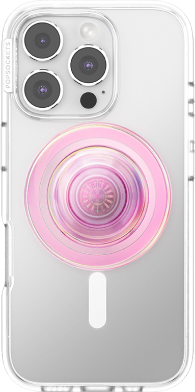 Support PopGrip Premium MagSafe Stand et Selfie Iridescent Iridescent Blush Pink Popsockets - Neuf