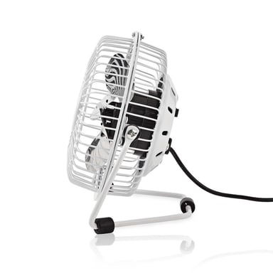 Nedis Mini Ventilador de Mesa 10cm 3W Metal Rotativo 1 Velocidad Blanco