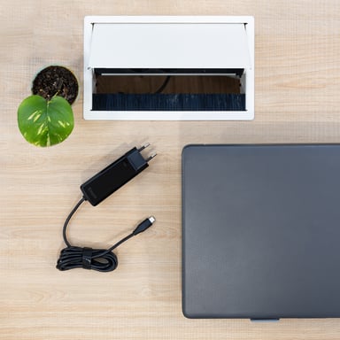 CARGADOR TOOQ PORTATIL GAN USB-C PD 65W CUBICO NEGRO