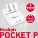 AGFA PHOTO Realipix Pocket P - Impresora fotográfica térmica portátil (impresión en blanco y negro sin tinta, Bluetooth, batería de litio) Blanco