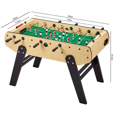 KANGUI Baby-foot adulte - Robuste - Barres télescopiques - 2 à 4 joueurs - 3 Balles liège inclues