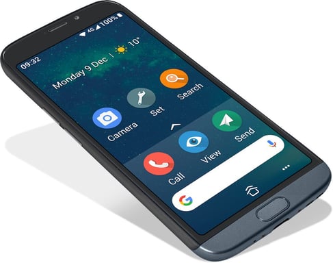 Doro 8050 13,8 cm (5.45'') SIM unique Android 9.0 4G USB Type-C 2 Go 16 Go 3000 mAh Noir