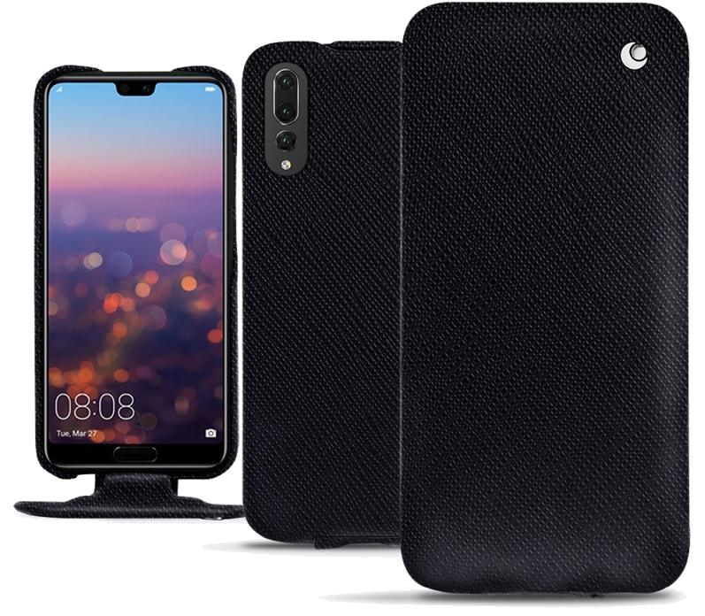 Housse cuir Huawei P20 Pro - Rabat verticalNoir