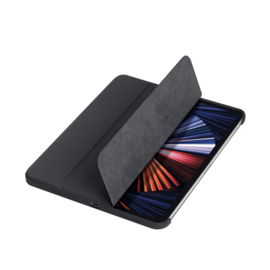 Funda blanda de gel desmontable con soporte para bolígrafo para iPad Pro de 11 pulgadas de 3ª generación, negro satinado