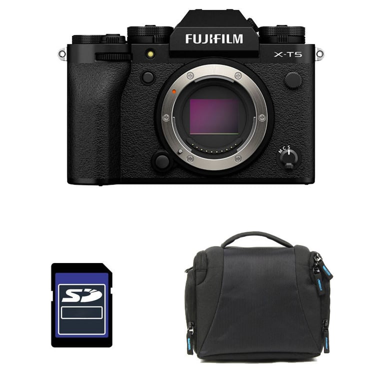 Appareil Photo Numérique Fujifilm X-T5 NU – 40,2 MP, Sac, Carte SD 8 Go