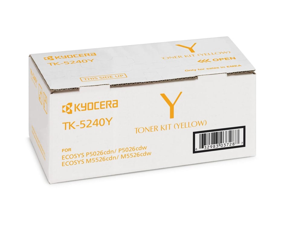 Cartouche de toner KYOCERA TK originale jaune pour ECOSYS M5526cdn M5526cdw P5026cdn P5026cdw - vue 5