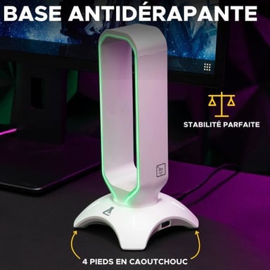 Supporto per cuffie - THE G-LAB - K-STAND RADO - RGB USB - Bianco