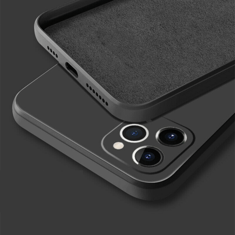 Coque Silicone Mat pour IPHONE 12 Elegante Ultra Fine Protege Cameras