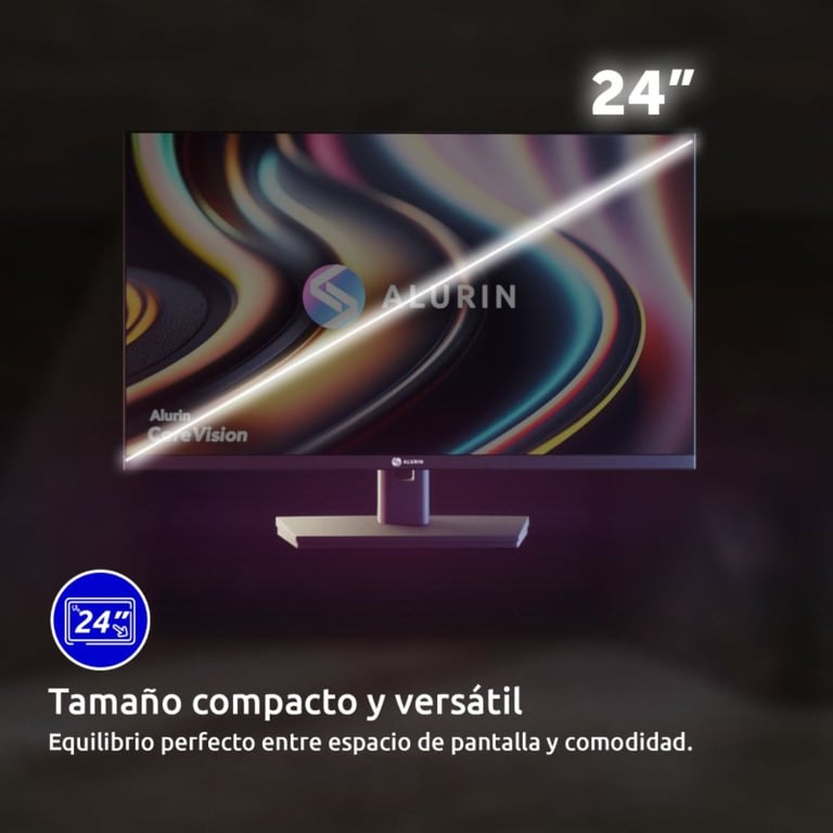 Écran Alurin 24 IPS FHD 100Hz Freesync USB Type C VESA 100x100 Design Slim Neuf - vue 3