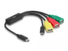 DeLOCK Concentrador de cables USB 2.0 de 4 puertos USB Type-C a 3 x USB-A hembra + 1 x USB-C macho