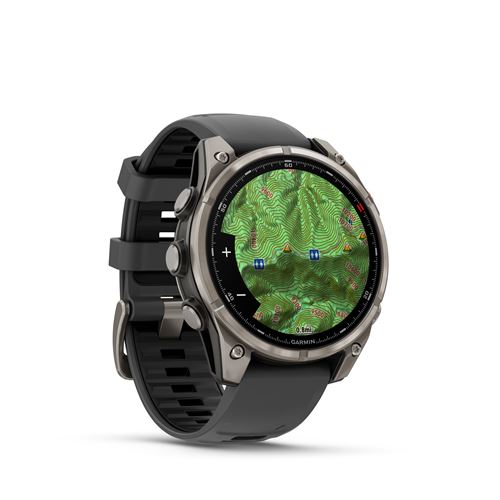 Fenix 8 Pro - Montre connectée 47 mm, GPS intégré en  Titanium et Silicone - Noir - Neuf