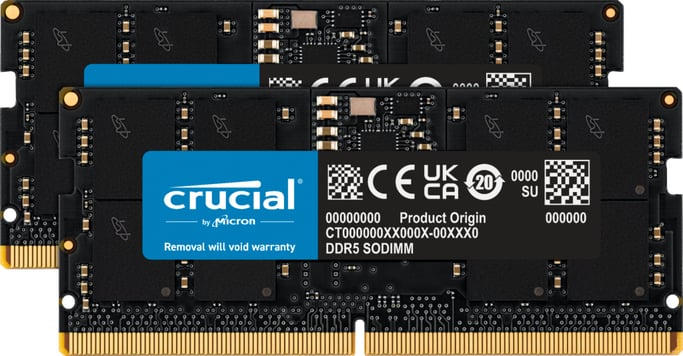 Modulo di memoria Crucial CT2K24G56C46S5 da 48 GB 2 x 24 GB DDR5 5600 MHz