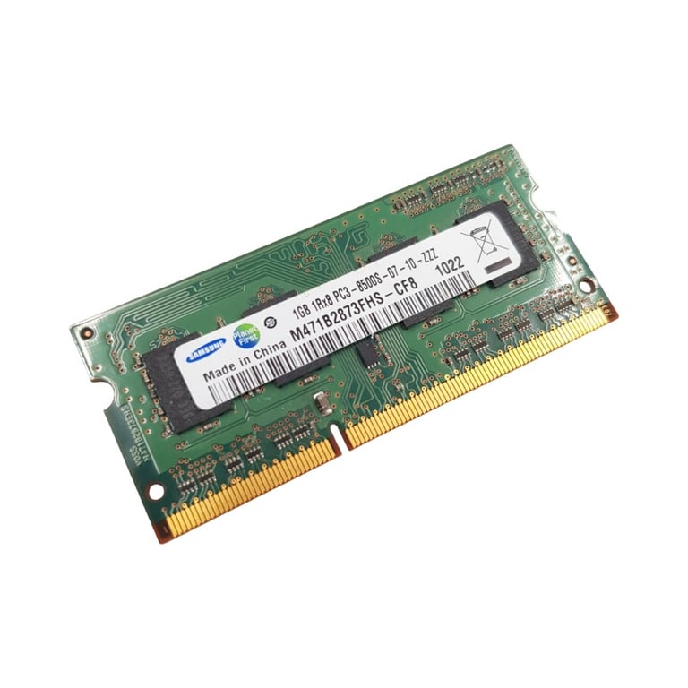 Barrette Mémoire 1Go RAM DDR3 Samsung M471B2873FHS CF8 SO DIMM PC3 - vue 2