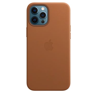 Coque en cuir avec MagSafe pour iPhone 12 Pro Max Marron