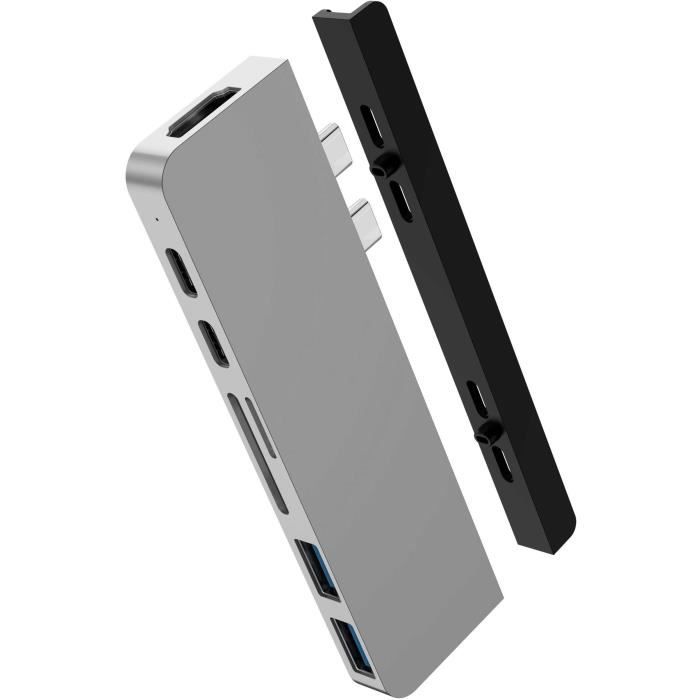 HYPER HyperDrive DUO 7-en-2 pour MacBook Pro - Ports : HDMI 4K60Hz - Silver