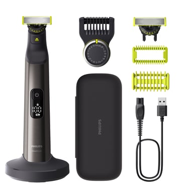 Cortapelos para hombre Philips One Blade Pro 360 Visage et Corps QP6652 61 - Negro y Gris