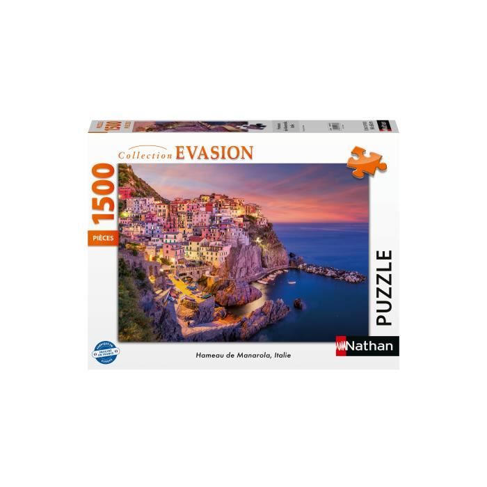 Puzzle 1500 pièces : Hameau de Manarola Italie Ravensburger Nathan - vue 3