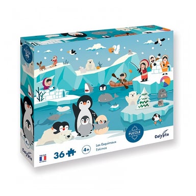 Puzzle Éducatif 36 Pièces Esquimaux Calypto - Fabriqué en France