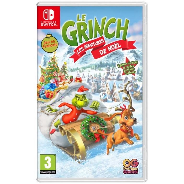 Jeu Nintendo Switch Le Grinch: Les Aventures de Noël Action En boîte + Code de téléchargement - vue 3