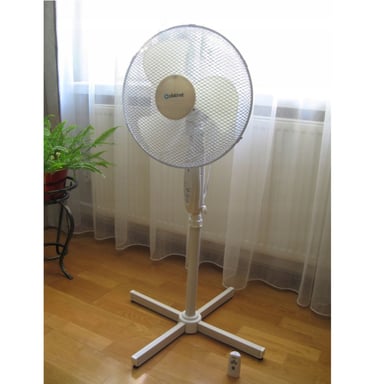 Platinet PRSF16W Ventilador de pie de gran potencia 40 W con mando a distancia Blanco
