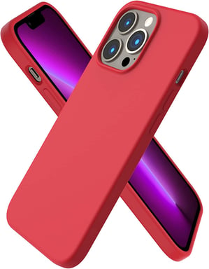 Apple iPhone 14 Plus  coque silicone rouge