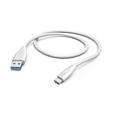 Câble de charge/données, USB Type-C, fiche A USB-3 . 1, 1,5 m, blanc