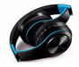 Casque Sans Fil Pliable pour Smartphone Bluetooth Boutons Reglable Son Universel (BLEU)