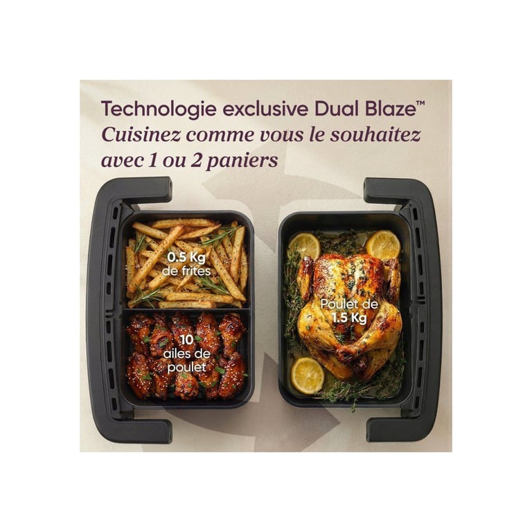 Friteuse sans huile COSORI Air Fryer DualBlaze Twinfry Compact Capacité 86 - vue 10