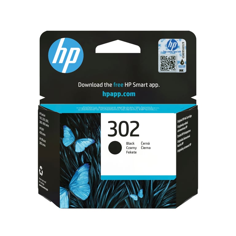 HP 302 - 3.5 ml - noir - original - cartouche d'encre - pour Deskjet 1110, 21XX, 36XX, ENVY 45XX, Officejet 38XX, 46XX, 52XX - Neuf