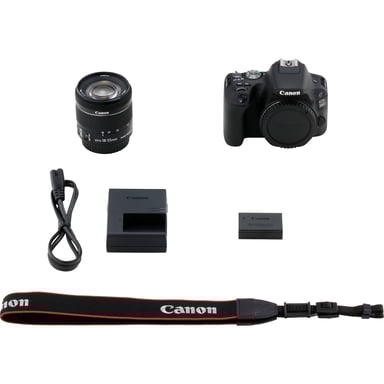 Canon EOS 200D + EF-S 18-55mm f/4-5.6 IS STM Kit d'appareil-photo SLR 24,2 MP CMOS 6000 x 4000 pixels Noir
