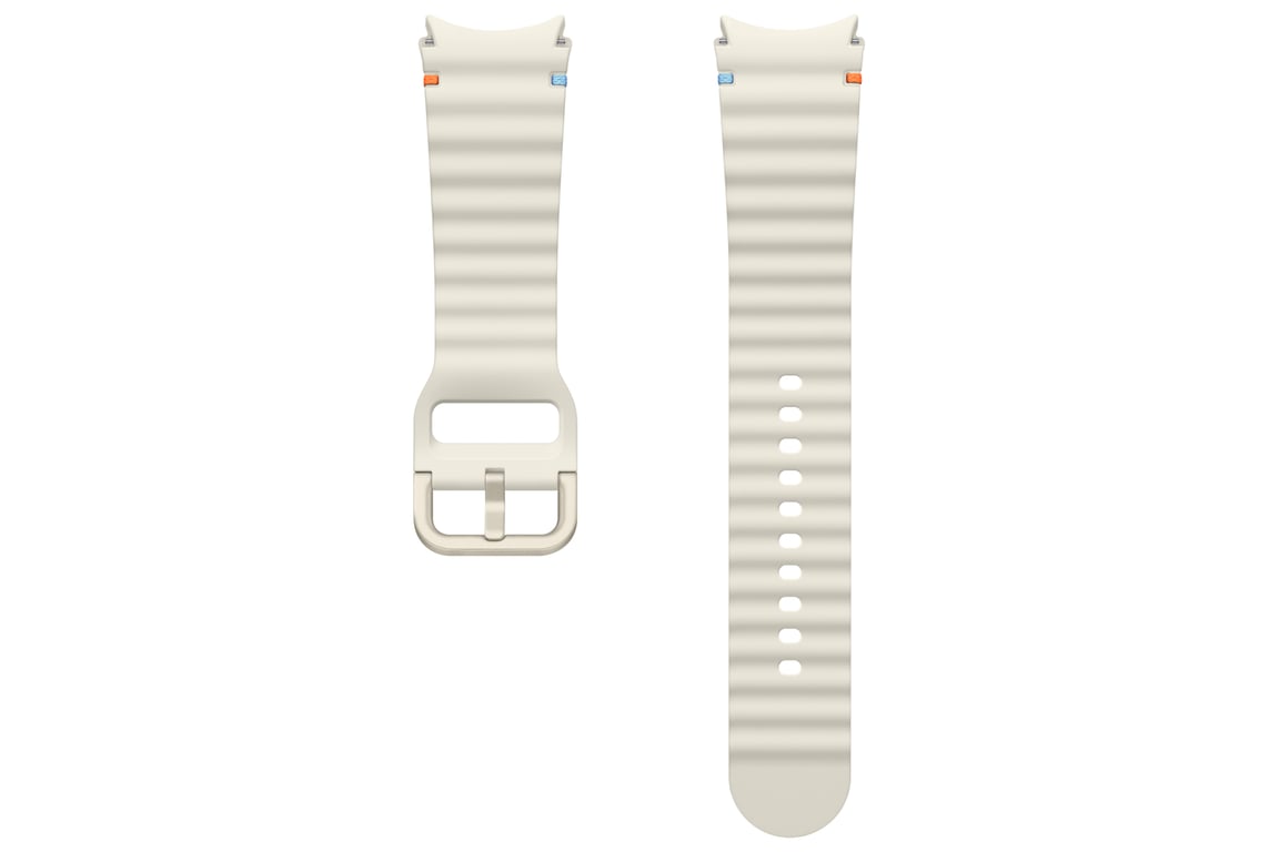Samsung Bracelet de sport original Watch7 pour Galaxy Watch 4 / 5 / 6 / 7 20 mm / Crème Neuf