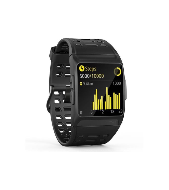 WEE PLUG Explorer 3s Montre Connectée - GPS - Cardio - Bluetooth -  Multisports - IP68 - Noir/Gris