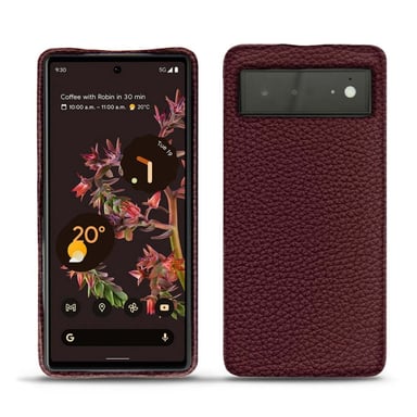 Coque cuir Google Pixel 6 -  - Violet - Cuir grainé